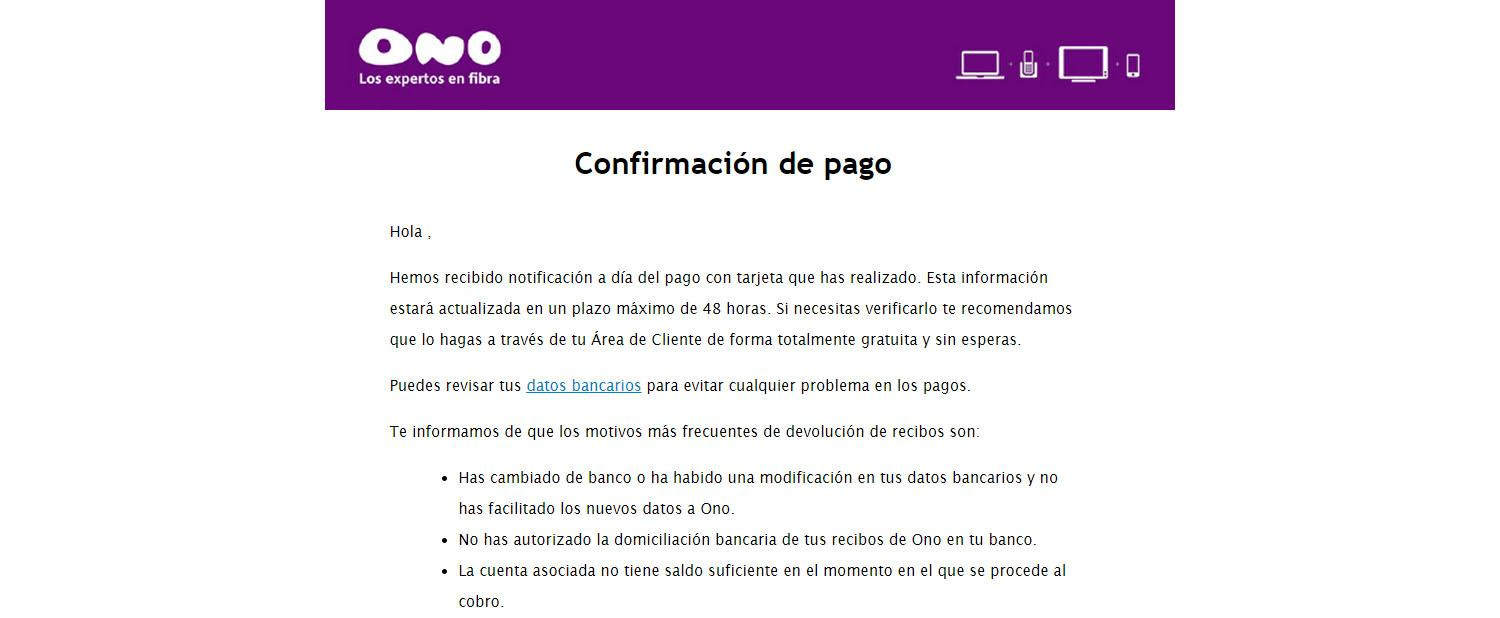Home rea de Clientes - ONO
