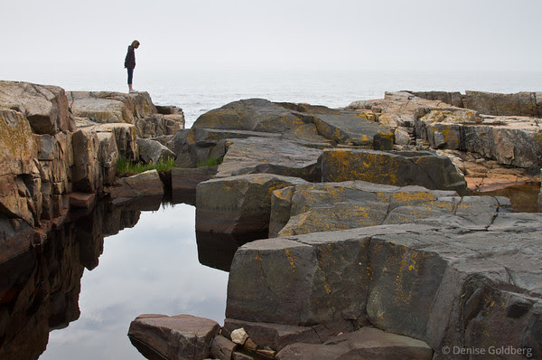 looking over the edge, at the tip of the Schoodic Peninsula, Acadia National Park