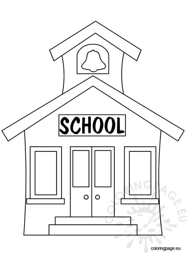 Back to School School House Coloring Page Back to School School House Coloring Page
