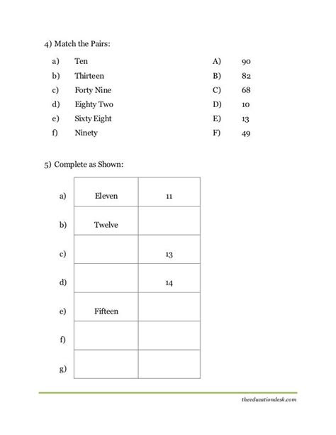  maths number system worksheet cbse grade ii