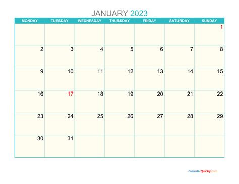  simple calendar 2023 monday royalty free vector image free 2023