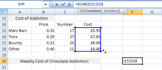 Excel 2007 has added the formula