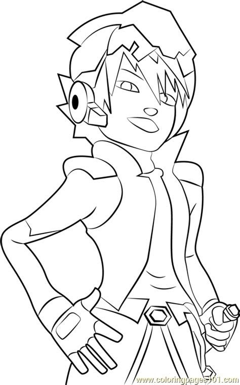 captain kaizo coloring page  kids  boboiboy printable coloring