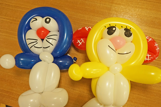 ドラえもんとドラミのバルーンアート