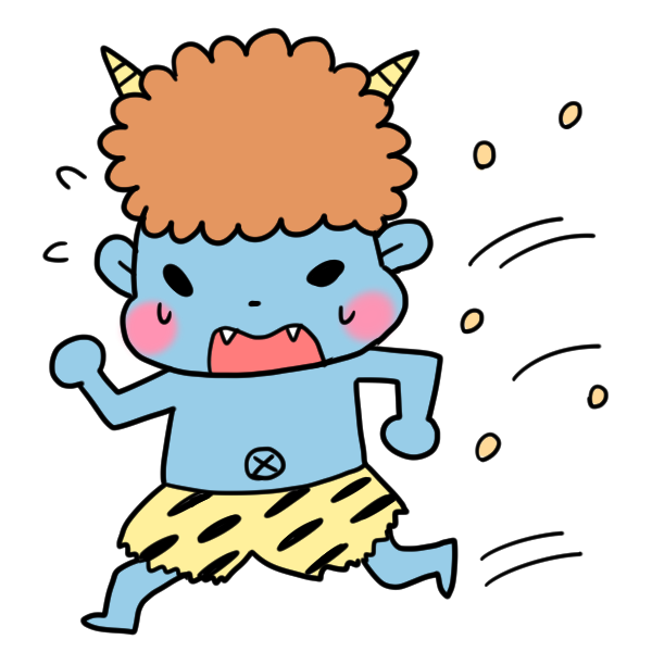 逃げる青鬼のイラスト かわいいフリー素材が無料のイラストレイン