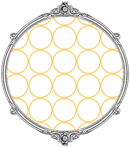 4 sample CIRCLE OUTLINE mel stampz