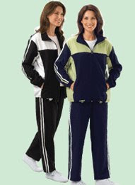Two-Tone Jog Set - Sizes: SM, SMPET, MED, MEDPET, LG or LGPET, Color Black, Size MEDPET