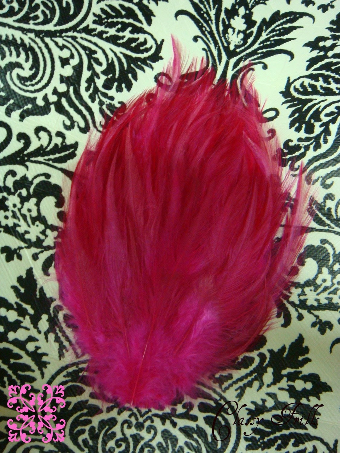 Pippa Hot Pink Feather Clip