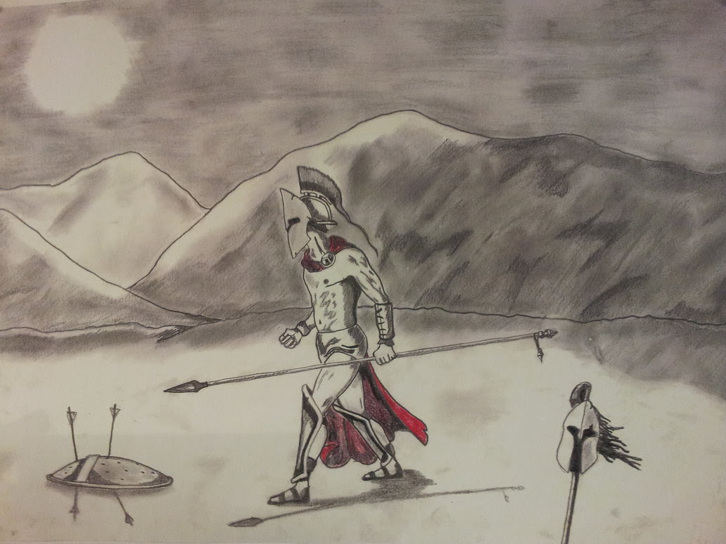 1032x774 Gladiator Drawing By Enorix