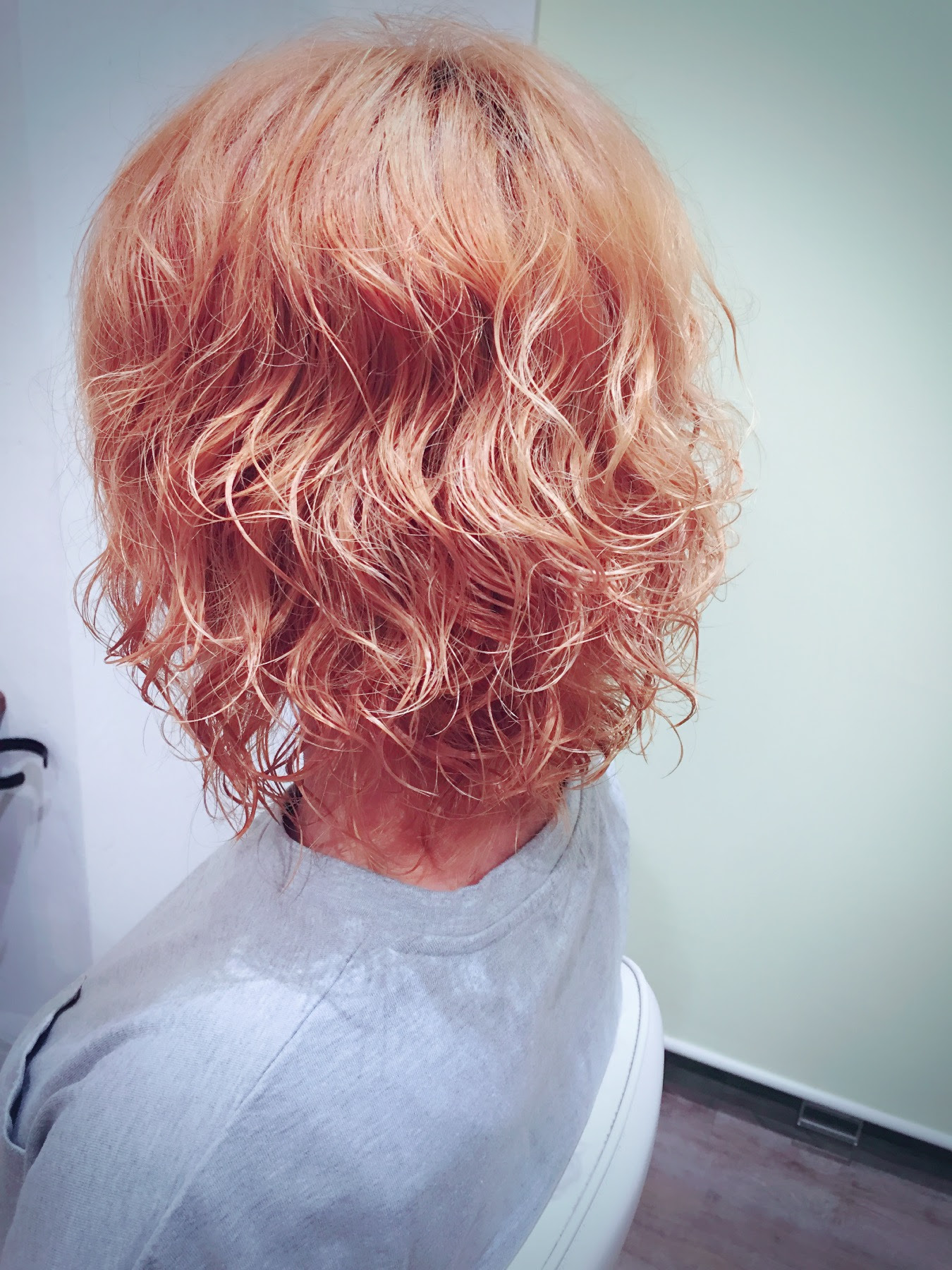 ブリーチ毛にパーマしました 福岡市南区大橋の美容室hair Make As