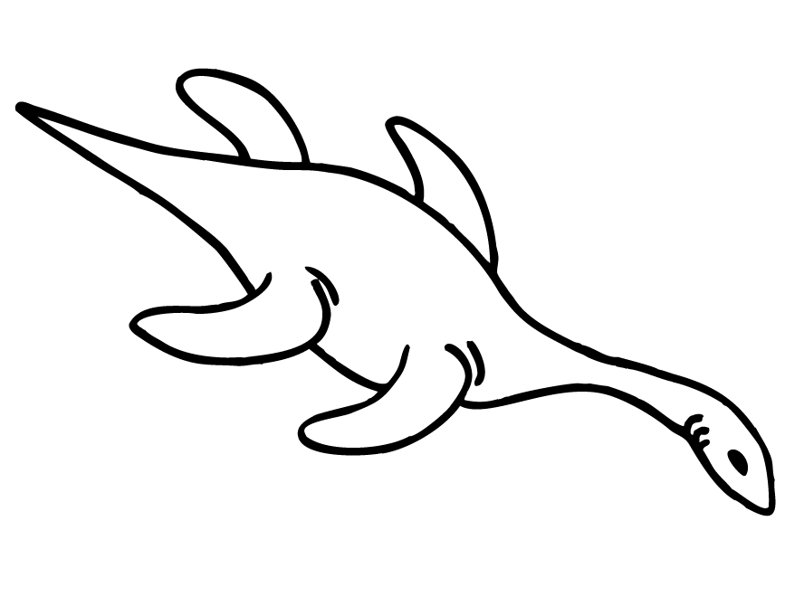Easy Dinosaur Coloring Pages - Coloring Home