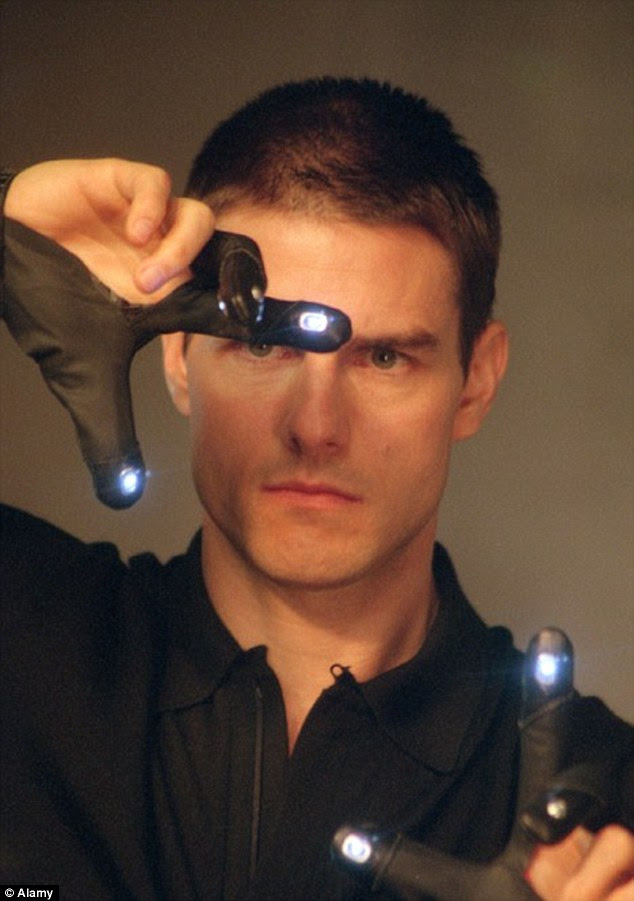 Finally, the report looked at how jobs will change and evolve thanks to advances in technology. In the next 25 years, Mr Cochrane believes new jobs will be created, such as 'cyborg engineers', 'crime predictors' - similar to those seen in film Minority Report (Tom Cruise pictured) - and 'information caretakers'