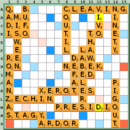 English Language Scrabble Club Game Of June 1 2011 At 19 39 9 Players