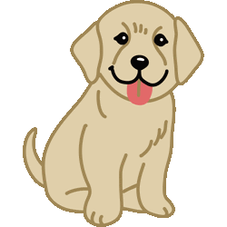 ラブラドールリトリーバーの子犬 No 122 シンプルレトリバー子犬のイラスト アイコン 条件付フリー素材集 スマホなど携帯電話対応
