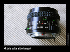 KR tells us it’s a Ricoh mount