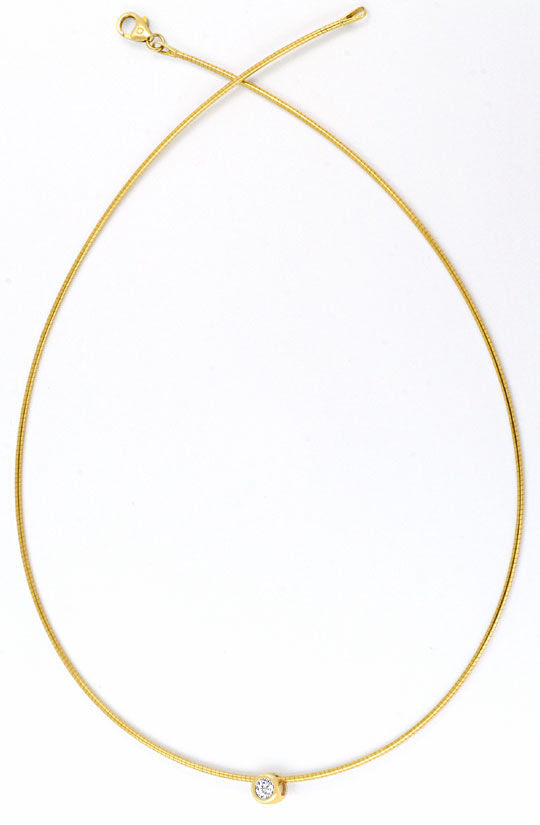 Originalfoto BRILLANTKOLLIER LUPENREIN OMEGA-TONDA-GOLDKETTE