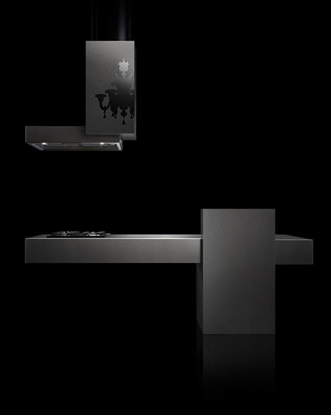 form function features striking cantilevered countertop kitchen