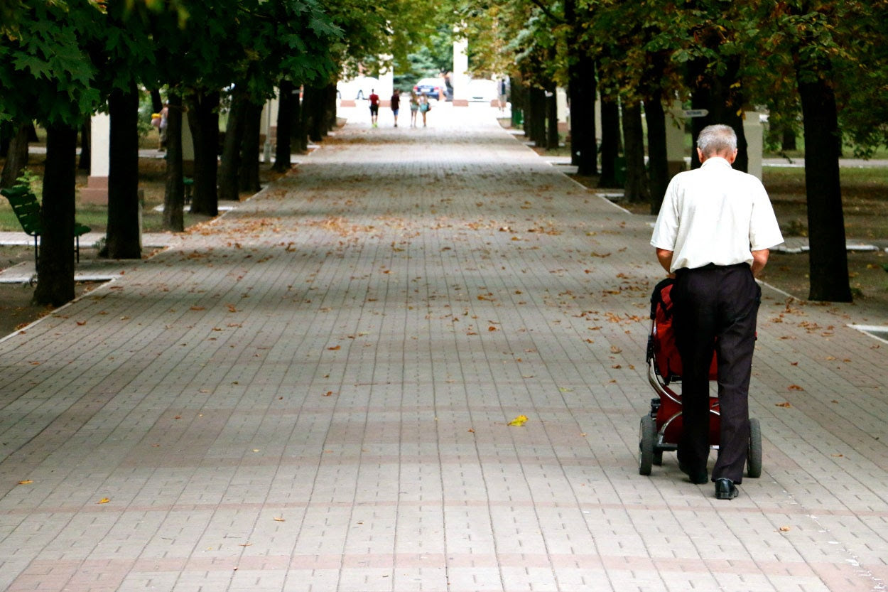 A park in Mariupol, only miles from the Ukraine war’s front lines. (Photo: Nolan Peterson/The Daily Signal)
