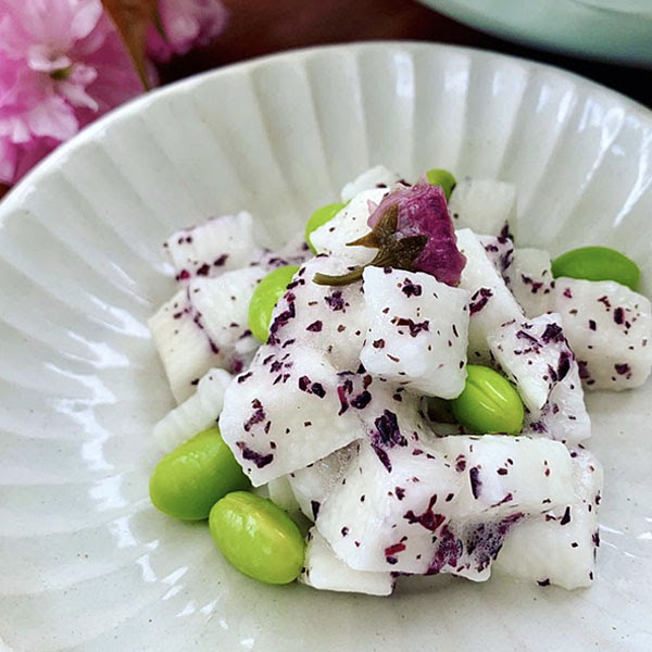 長芋の桜の塩漬け和え 料理リレー レシピ集
