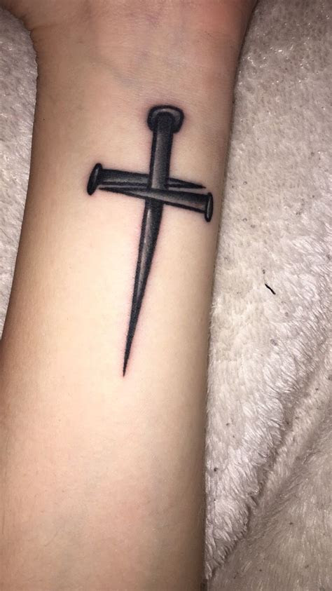 nail cross tattoo tattoo ideas pinterest tattoo