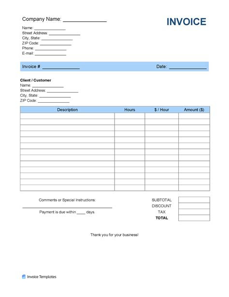  free invoice template word louiesportsmouthcom