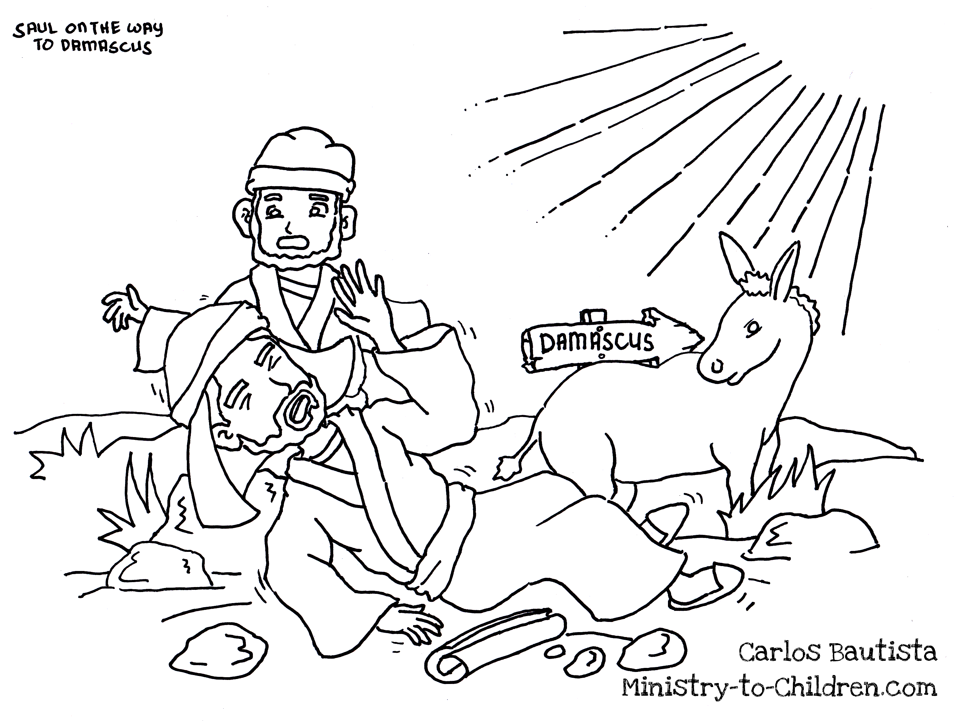 Ananias Heals Saul Coloring Pages Coloring Pages