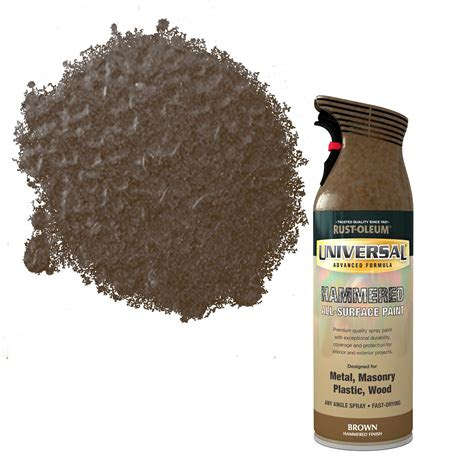 rust oleum universal brown hammered effect  surface