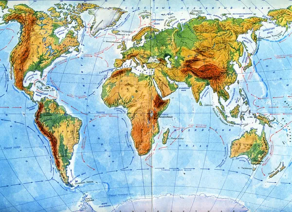 Physical World  on Physical Map Of World   Stock Photo    Natalia Zinovich  2133011