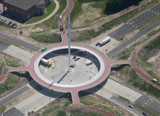 Hovenring during construction