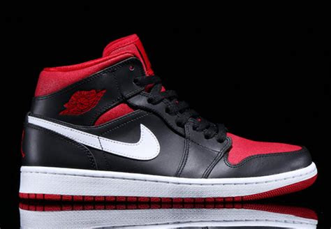 air jordan  mid black gym red white sneakernewscom
