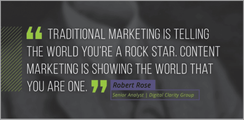 Robert rose quote - example of visuals to get more social shares