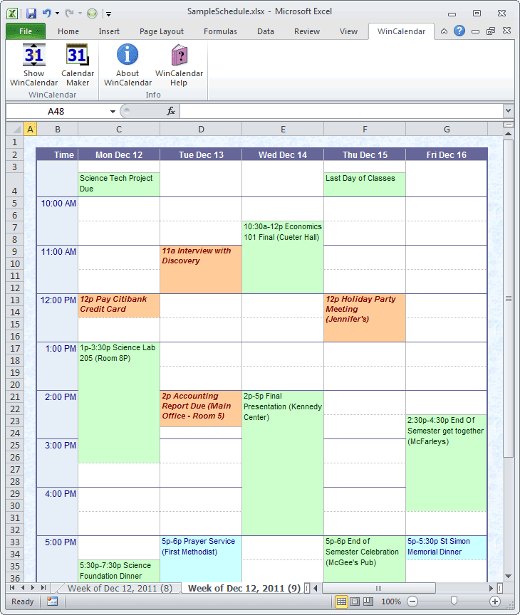 Excel Monthly CalendarNew Calendar Design in Picture | New Calendar ...