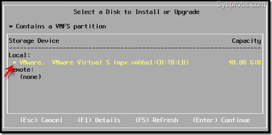 select disk and update select disk and update