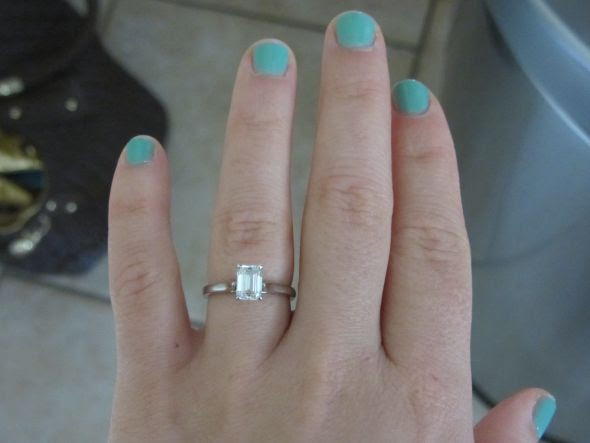 Wedding ring and engagement ring finger