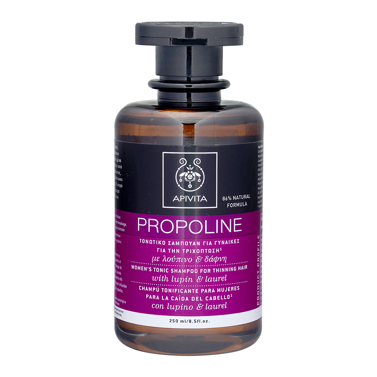 APIVITA Propoline Women's Tonic Shampoo for Thinning Hair with Lupin & Rosemary 8.5oz, 250ml