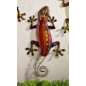 Amazon.com: Giftcraft Iron Glass Colorful Gecko Wall Decor Plaque ...