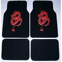 -  Dragon Red Front and Rear Carpet Car Truck SUV Floor Mats
