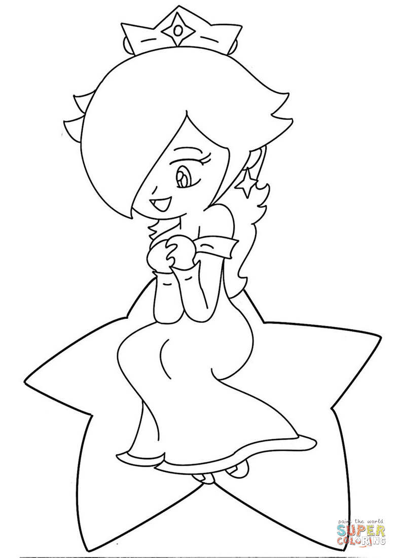 Kid Rosalina coloring page | Free Printable Coloring Pages