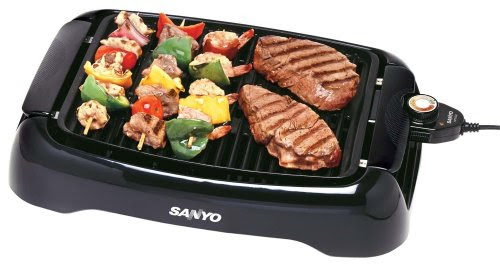 Sanyo HPS-SG2 Indoor Barbeque Grill with 120-Square-Inch Nonstick Cooking Surface