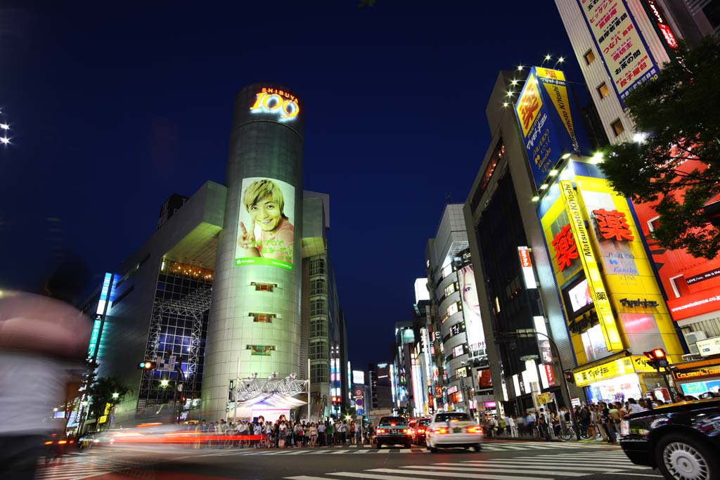 ゆんフリー写真素材集 No 6175 渋谷の夜 日本 東京