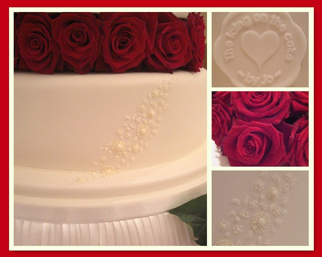 Rachel & Paul's wedding cake mosaic by the-icing-on-the-cake. (Jo)