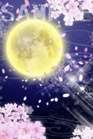 幸運の月夜桜