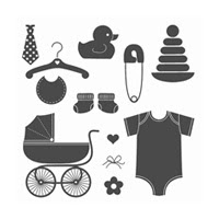 Something For Baby Clear-Mount Stamp Set