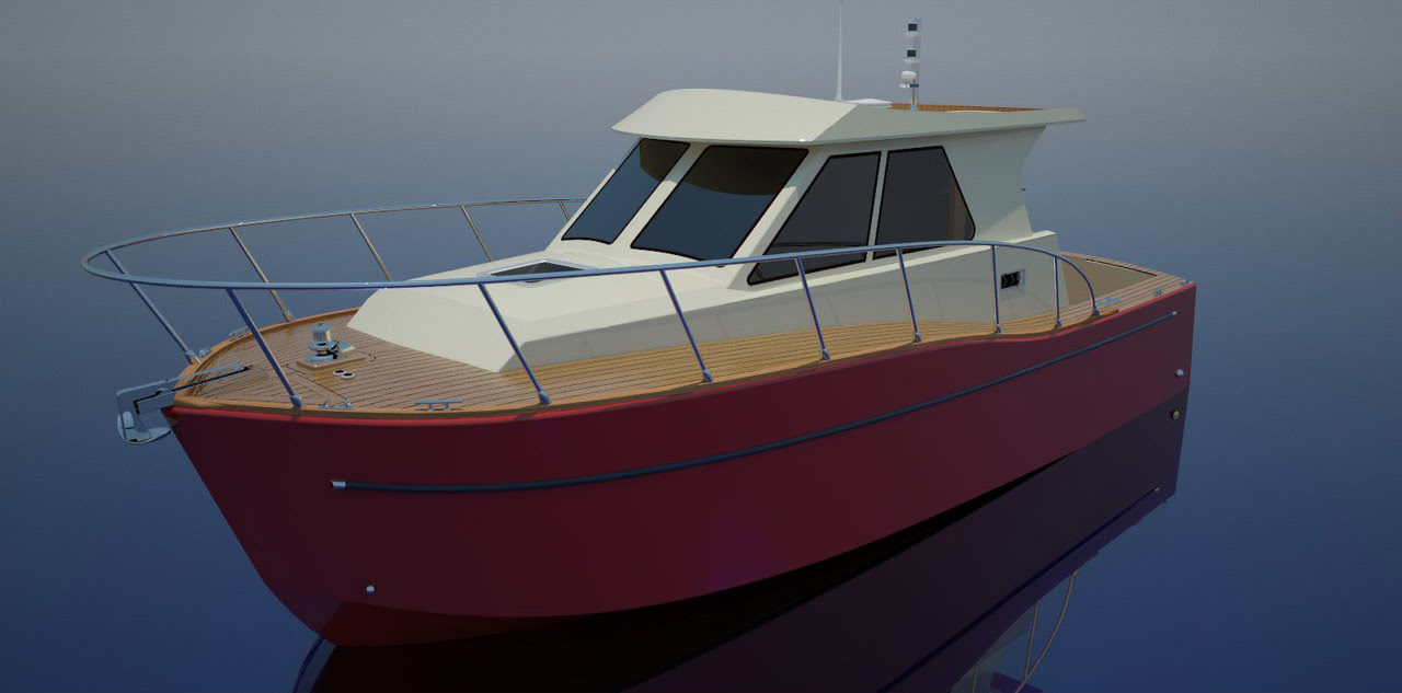 Lobster 31| classical design sturdy motorboat | boat plans