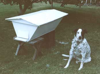 A Kenyan Top Bar Hive (KTBH) in California