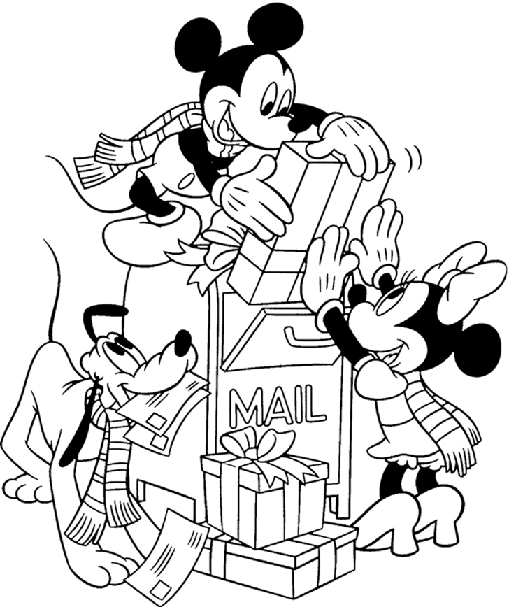 free disney christmas coloring pages for kids printable