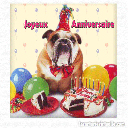 Joyeux Anniversaire Bulldog En Fete