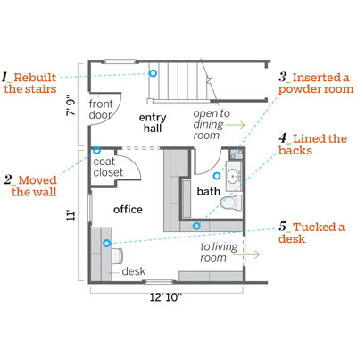 After: Floorplan | From Unused Space to a Home Office Full of ...