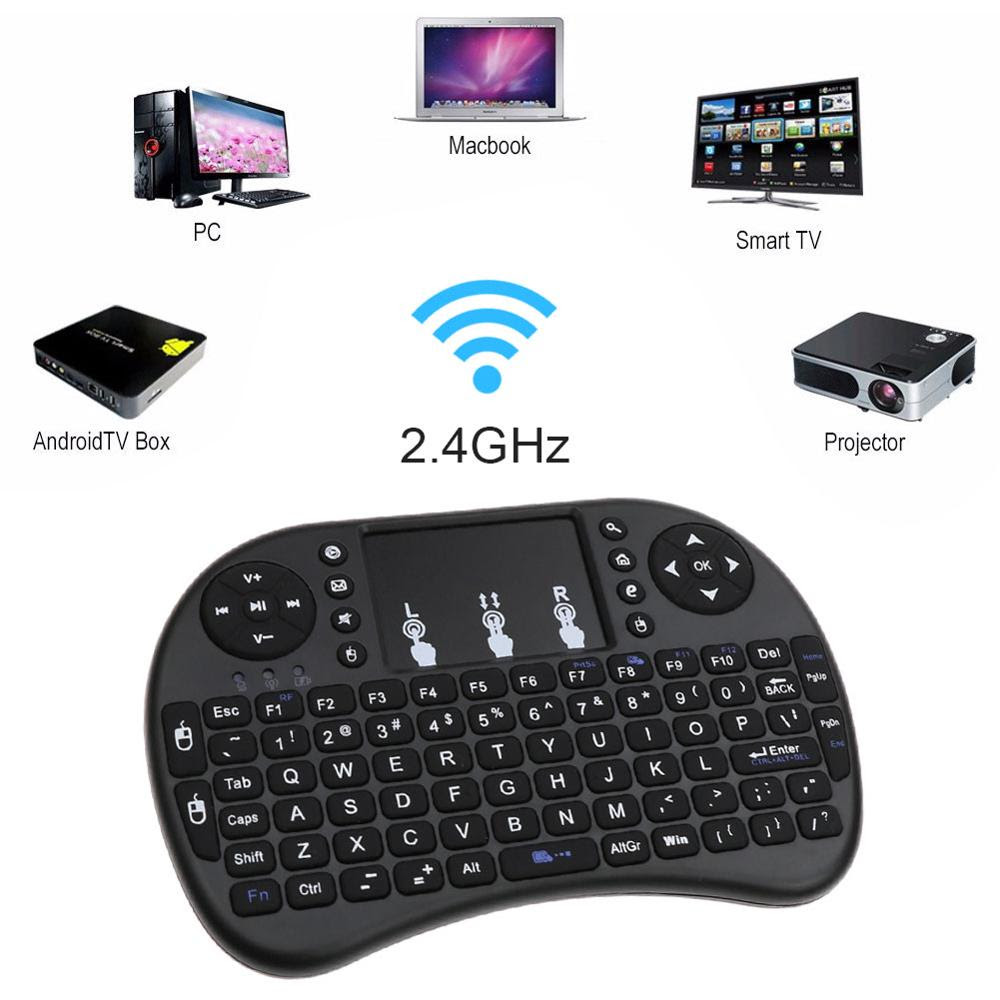 Keyboard 2.4GHz Wireless Keyboard English & Russian Gaming Keyboard Air Mouse Fly Mouse Gamepad Teclado For PC TV Teclado Gamer