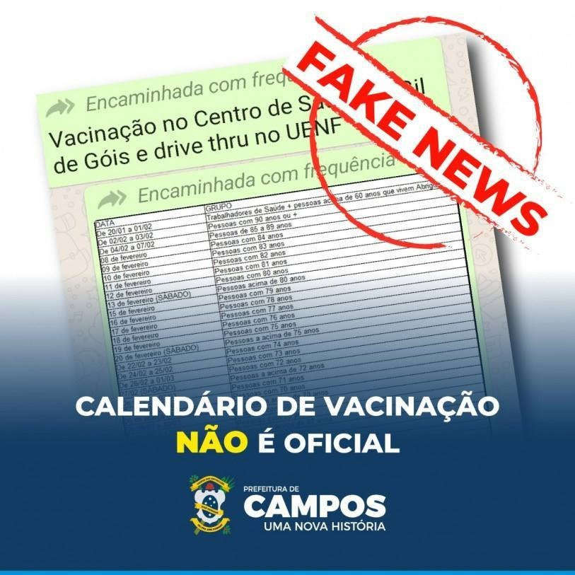 Calendário de vacinação contra Covid-19 divulgado nas ...